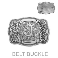 WESTERN INITIAL LETTER BELT BUCKLE